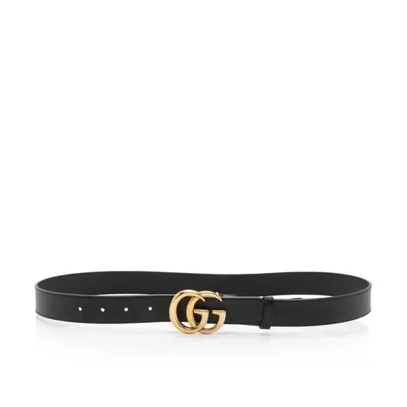 Gucci Leather GG Marmont Slim Belt - Size 36 / 90 - Picture 2 of 4